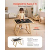 image:imageVEVOR Sensory Table for Toddlers Kids Activity with 3 Foldable Storage Bins amp DoubleSided Board IndoorOutdoor Play Sand and Water Table Wooden Kids Sensory for Drawing StudyingPaper Roll HolderMulti Functional Easel
