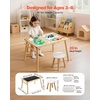 image:imageVEVOR Sensory Table for Toddlers Kids Activity with 3 Foldable Storage Bins amp DoubleSided Board IndoorOutdoor Play Sand and Water Table Wooden Kids Sensory for Drawing StudyingDesk and stoolMagnetic Drawing Board