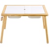 image:imageVEVOR Sensory Table for Toddlers Kids Activity with 3 Foldable Storage Bins amp DoubleSided Board IndoorOutdoor Play Sand and Water Table Wooden Kids Sensory for Drawing StudyingDesk and stoolMagnetic Drawing Board