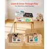 image:imageVEVOR Sensory Table for Toddlers Kids Activity with 3 Foldable Storage Bins amp DoubleSided Board IndoorOutdoor Play Sand and Water Table Wooden Kids Sensory for Drawing StudyingStorage BinsFolding Leg