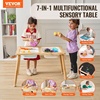 image:imageVEVOR Sensory Table for Toddlers Kids Activity with 3 Foldable Storage Bins amp DoubleSided Board IndoorOutdoor Play Sand and Water Table Wooden Kids Sensory for Drawing StudyingPaper Roll HolderOrdinary