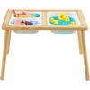 image:imageVEVOR Sensory Table for Toddlers Kids Activity with 3 Foldable Storage Bins amp DoubleSided Board IndoorOutdoor Play Sand and Water Table Wooden Kids Sensory for Drawing StudyingStorage BinsMagnetic Drawing Board