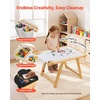 image:imageVEVOR Sensory Table for Toddlers Kids Activity with 3 Foldable Storage Bins amp DoubleSided Board IndoorOutdoor Play Sand and Water Table Wooden Kids Sensory for Drawing StudyingPaper Roll HolderMulti Functional Easel