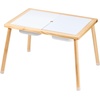 image:imageVEVOR Sensory Table for Toddlers Kids Activity with 3 Foldable Storage Bins amp DoubleSided Board IndoorOutdoor Play Sand and Water Table Wooden Kids Sensory for Drawing StudyingStorage BinsOrdinary