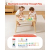 image:imageVEVOR Sensory Table for Toddlers Kids Activity with 3 Foldable Storage Bins amp DoubleSided Board IndoorOutdoor Play Sand and Water Table Wooden Kids Sensory for Drawing StudyingStorage BinsMagnetic Drawing Board