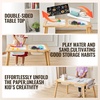 image:imageVEVOR Sensory Table for Toddlers Kids Activity with 3 Foldable Storage Bins amp DoubleSided Board IndoorOutdoor Play Sand and Water Table Wooden Kids Sensory for Drawing StudyingPaper Roll HolderOrdinary