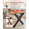 image:imageVEVOR Set of 2 Steel Table Legs 28 Height 31 Wide Dining Table LegsHeavy Duty 31 Square Box Section X Frame Table Legs28x31x31 Inch Black Color Industrial Country Style Metal Dining LegsBlack