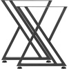 image:imageVEVOR Set of 2 Steel Table Legs 28 Height 31 Wide Dining Table LegsHeavy Duty 31 Square Box Section X Frame Table Legs28x31x31 Inch Black Color Industrial Country Style Metal Dining LegsBlack