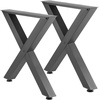 image:imageVEVOR Set of 2 Steel Table Legs 28 Height 31 Wide Dining Table LegsHeavy Duty 31 Square Box Section X Frame Table Legs28x31x31 Inch Black Color Industrial Country Style Metal Dining LegsBlack