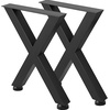 image:imageVEVOR Set of 2 Steel Table Legs 28 Height 31 Wide Dining Table LegsHeavy Duty 31 Square Box Section X Frame Table Legs28x31x31 Inch Black Color Industrial Country Style Metal Dining LegsBlack
