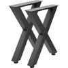 image:imageVEVOR Set of 2 Steel Table Legs 28 Height 31 Wide Dining Table LegsHeavy Duty 31 Square Box Section X Frame Table Legs28x31x31 Inch Black Color Industrial Country Style Metal Dining LegsBlack