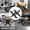 image:imageVEVOR Set of 2 Steel Table Legs 28 Height 31 Wide Dining Table LegsHeavy Duty 31 Square Box Section X Frame Table Legs28x31x31 Inch Black Color Industrial Country Style Metal Dining LegsBlack