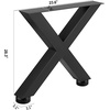 image:imageVEVOR Set of 2 Steel Table Legs 28 Height 31 Wide Dining Table LegsHeavy Duty 31 Square Box Section X Frame Table Legs28x31x31 Inch Black Color Industrial Country Style Metal Dining LegsBlack
