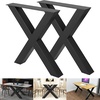 image:imageVEVOR Set of 2 Steel Table Legs 28 Height 31 Wide Dining Table LegsHeavy Duty 31 Square Box Section X Frame Table Legs28x31x31 Inch Black Color Industrial Country Style Metal Dining LegsBlack