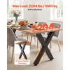 image:imageVEVOR Set of 2 Steel Table Legs 28 Height 31 Wide Dining Table LegsHeavy Duty 31 Square Box Section X Frame Table Legs28x31x31 Inch Black Color Industrial Country Style Metal Dining LegsBlack