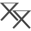 image:imageVEVOR Set of 2 Steel Table Legs 28 Height 31 Wide Dining Table LegsHeavy Duty 31 Square Box Section X Frame Table Legs28x31x31 Inch Black Color Industrial Country Style Metal Dining LegsBlack