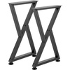 image:imageVEVOR Set of 2 Steel Table Legs 28 Height 31 Wide Dining Table LegsHeavy Duty 31 Square Box Section X Frame Table Legs28x31x31 Inch Black Color Industrial Country Style Metal Dining LegsBlack