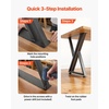 image:imageVEVOR Set of 2 Steel Table Legs 28 Height 31 Wide Dining Table LegsHeavy Duty 31 Square Box Section X Frame Table Legs28x31x31 Inch Black Color Industrial Country Style Metal Dining LegsBlack