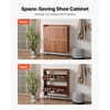 image:imageVEVOR Shoe Cabinet with 2 Flip Drawers MidCentury Shoes Storage Cabinet with AntiTipping Device Freestanding Fluted Shoe Organizer Ideal for Entrance Hallway Bedroom Living Room WalnutWalnut