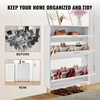 image:imageVEVOR Shoe Cabinet with 2 Flip Drawers MidCentury Shoes Storage Cabinet with AntiTipping Device Freestanding Fluted Shoe Organizer Ideal for Entrance Hallway Bedroom Living Room WalnutWood