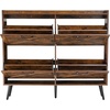 image:imageVEVOR Shoe Cabinet with 2 Flip Drawers MidCentury Shoes Storage Cabinet with AntiTipping Device Freestanding Fluted Shoe Organizer Ideal for Entrance Hallway Bedroom Living Room WalnutBrown