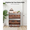 image:imageVEVOR Shoe Cabinet with 2 Flip Drawers MidCentury Shoes Storage Cabinet with AntiTipping Device Freestanding Fluted Shoe Organizer Ideal for Entrance Hallway Bedroom Living Room WalnutBrown