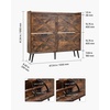 image:imageVEVOR Shoe Cabinet with 2 Flip Drawers MidCentury Shoes Storage Cabinet with AntiTipping Device Freestanding Fluted Shoe Organizer Ideal for Entrance Hallway Bedroom Living Room WalnutBrown