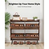 image:imageVEVOR Shoe Cabinet with 2 Flip Drawers MidCentury Shoes Storage Cabinet with AntiTipping Device Freestanding Fluted Shoe Organizer Ideal for Entrance Hallway Bedroom Living Room WalnutBrown
