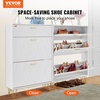 image:imageVEVOR Shoe Cabinet with 2 Flip Drawers MidCentury Shoes Storage Cabinet with AntiTipping Device Freestanding Fluted Shoe Organizer Ideal for Entrance Hallway Bedroom Living Room WalnutWood
