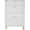 image:imageVEVOR Shoe Cabinet with 2 Flip Drawers MidCentury Shoes Storage Cabinet with AntiTipping Device Freestanding Fluted Shoe Organizer Ideal for Entrance Hallway Bedroom Living Room WalnutWood