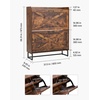 image:imageVEVOR Shoe Cabinet with 2 Flip Drawers MidCentury Shoes Storage Cabinet with AntiTipping Device Freestanding Fluted Shoe Organizer Ideal for Entrance Hallway Bedroom Living Room WalnutBrown