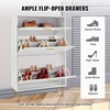image:imageVEVOR Shoe Cabinet with 2 Flip Drawers MidCentury Shoes Storage Cabinet with AntiTipping Device Freestanding Fluted Shoe Organizer Ideal for Entrance Hallway Bedroom Living Room WalnutWood