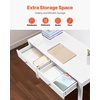 image:imageVEVOR Small Desk with Drawers Kids Desk for Bedroom Wooden Simple Study Table for Drawing Reading Writing Rectangle MDF Furniture Study Storage Table for Home Office White  Wood3937D x 1890W x 2957H