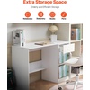 image:imageVEVOR Small Desk with Drawers Kids Desk for Bedroom Wooden Simple Study Table for Drawing Reading Writing Rectangle MDF Furniture Study Storage Table for Home Office White  Wood4134D x 1732W x 2957H