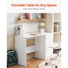 image:imageVEVOR Small Desk with Drawers Kids Desk for Bedroom Wooden Simple Study Table for Drawing Reading Writing Rectangle MDF Furniture Study Storage Table for Home Office White  Wood4134D x 1732W x 2957H