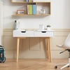 image:imageVEVOR Small Desk with Drawers Kids Desk for Bedroom Wooden Simple Study Table for Drawing Reading Writing Rectangle MDF Furniture Study Storage Table for Home Office White  Wood3898D x 2008W x 3012H