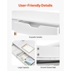 image:imageVEVOR Small Desk with Drawers Kids Desk for Bedroom Wooden Simple Study Table for Drawing Reading Writing Rectangle MDF Furniture Study Storage Table for Home Office White  Wood3898D x 2008W x 3012H