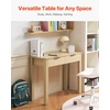 image:imageVEVOR Small Desk with Drawers Kids Desk for Bedroom Wooden Simple Study Table for Drawing Reading Writing Rectangle MDF Furniture Study Storage Table for Home Office White  Wood3425D x 1555W x 2957H