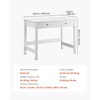 image:imageVEVOR Small Desk with Drawers Kids Desk for Bedroom Wooden Simple Study Table for Drawing Reading Writing Rectangle MDF Furniture Study Storage Table for Home Office White  Wood3937D x 1890W x 2957H