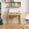 image:imageVEVOR Small Desk with Drawers Kids Desk for Bedroom Wooden Simple Study Table for Drawing Reading Writing Rectangle MDF Furniture Study Storage Table for Home Office White  Wood3425D x 1555W x 2957H