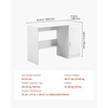 image:imageVEVOR Small Desk with Drawers Kids Desk for Bedroom Wooden Simple Study Table for Drawing Reading Writing Rectangle MDF Furniture Study Storage Table for Home Office White  Wood4134D x 1732W x 2957H
