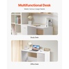 image:imageVEVOR Small Desk with Drawers Kids Desk for Bedroom Wooden Simple Study Table for Drawing Reading Writing Rectangle MDF Furniture Study Storage Table for Home Office White  Wood4134D x 1732W x 2957H