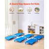 image:imageVEVOR Stackable Kiddie Cot 6 Pack Portable Toddler Nap Cots Standard Size 52 L x 23 W Daycare Cots for Kids Preschool Classroom Daycare Beds for Sleeping Resting Naptime Blue40 L x 23 W  6Pcs