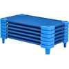image:imageVEVOR Stackable Kiddie Cot 6 Pack Portable Toddler Nap Cots Standard Size 52 L x 23 W Daycare Cots for Kids Preschool Classroom Daycare Beds for Sleeping Resting Naptime Blue40 L x 23 W  6Pcs