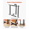 image:imageVEVOR Table Legs 291 H x 177 W Square T Shape Steel Furniture Legs Modular Design Easy Assembly 2204 lbs Max Load Heavy Duty for Home Office Desk Dinner Table Workbenches Set of 2 Black