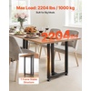 image:imageVEVOR Table Legs 291 H x 177 W Square T Shape Steel Furniture Legs Modular Design Easy Assembly 2204 lbs Max Load Heavy Duty for Home Office Desk Dinner Table Workbenches Set of 2 Black