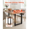 image:imageVEVOR Table Legs 295 H x 236 W Square Steel Furniture Legs Modular Design Easy Assembly 2204 lbs Max Load Heavy Duty for Home Office Desk Workbenches Dinner Bar Tables Set of 2 Black