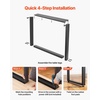 image:imageVEVOR Table Legs 295 H x 354 W Square Steel Furniture Legs Modular Design Easy Assembly 2204 lbs Max Load Heavy Duty for Home Office Desk Workbenches Dinner Bar Tables Set of 2 Black