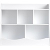 image:imageVEVOR Toy Storage Organizer Wooden Kids Bookshelf with Storage Toy Storage Cabinet with 2 Mobile Drawers Kids Storage Organizer for Bedroom Nursery Living Room Entryway Preschool White5cubby With Bookshelf