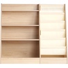 image:imageVEVOR Toy Storage Organizer Wooden Kids Bookshelf with Storage Toy Storage Cabinet with 2 Mobile Drawers Kids Storage Organizer for Bedroom Nursery Living Room Entryway Preschool White4tier With 6layer Sling Book Rack
